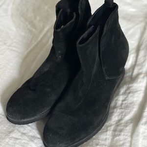 Blondo Black Suede Ankle Booties